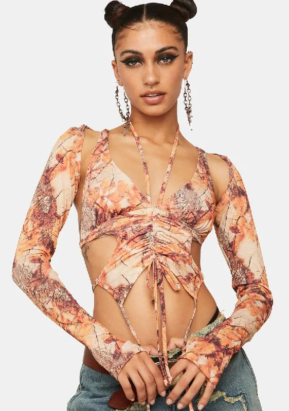 Dive Into Trendy Women's Fashion Willow Cut-Out Butterfly Top