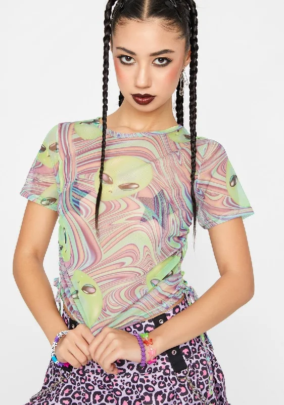 Style Versatile Women's Collection Out Of This World Alien Top