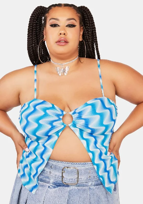 Sale On Clothing Plus Aqua Bend The Rules Cut Out Top