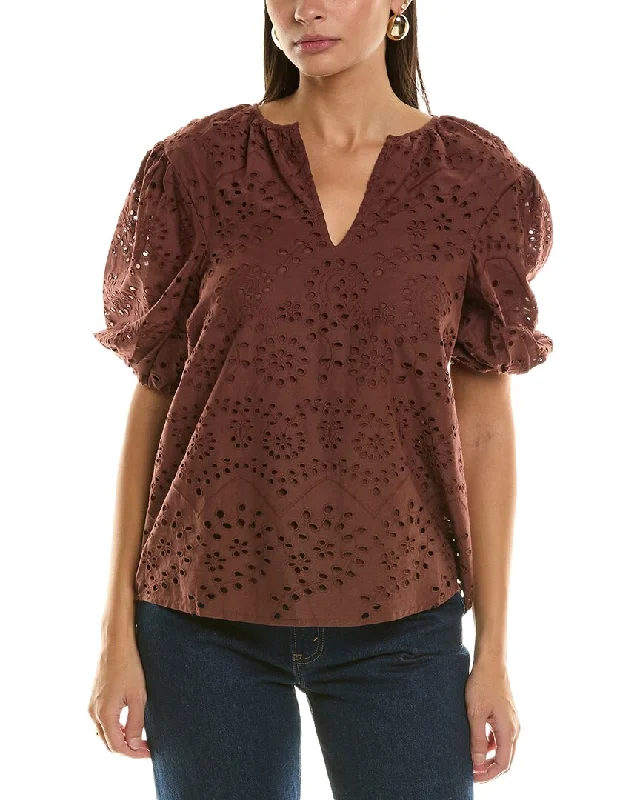 Outlet Clothing Bishop + Young Yves Eyelet Top