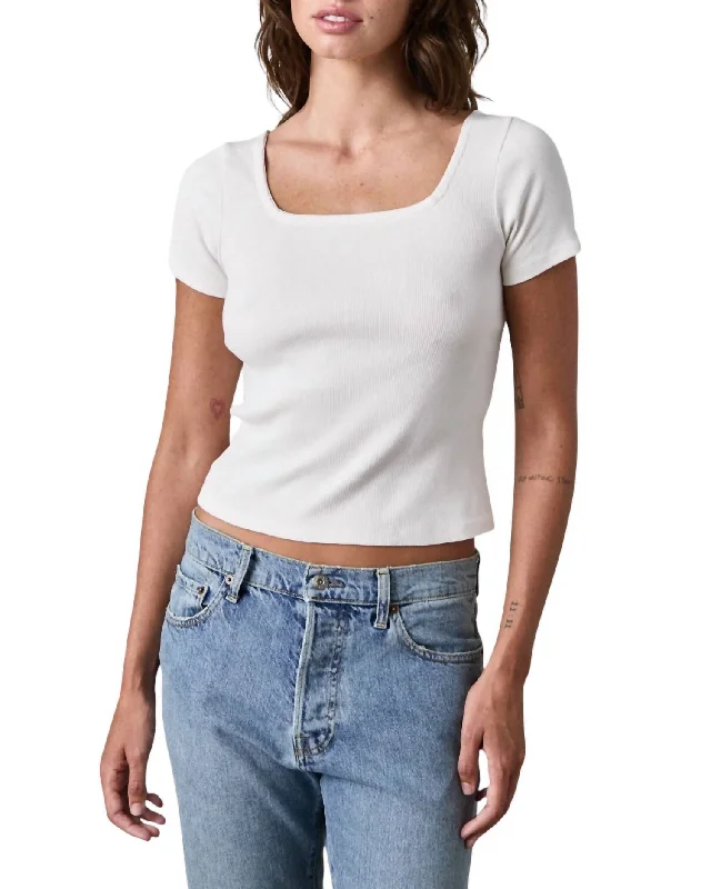 Don't Miss Out Noelle Top In Soft White