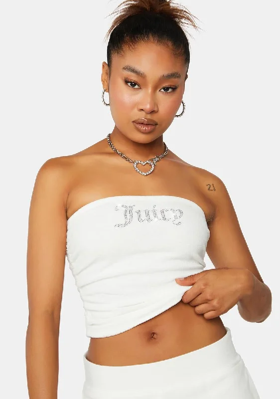 Holiday Discount Cream Soda Bling Tube Top