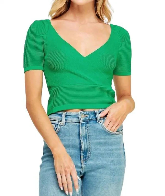 Stylish Dresses for Women Multi Wrap Top In Green