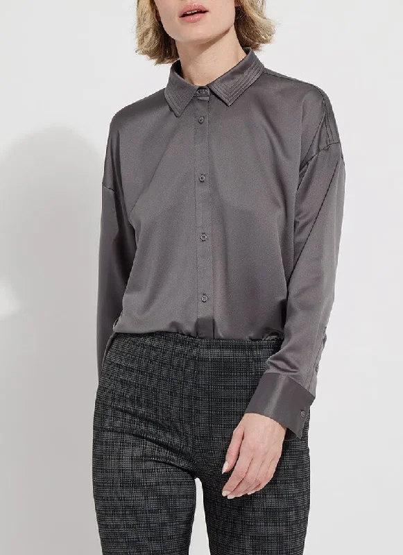 Workwear Fashion for Women Kristin Stitched Satin Shirt