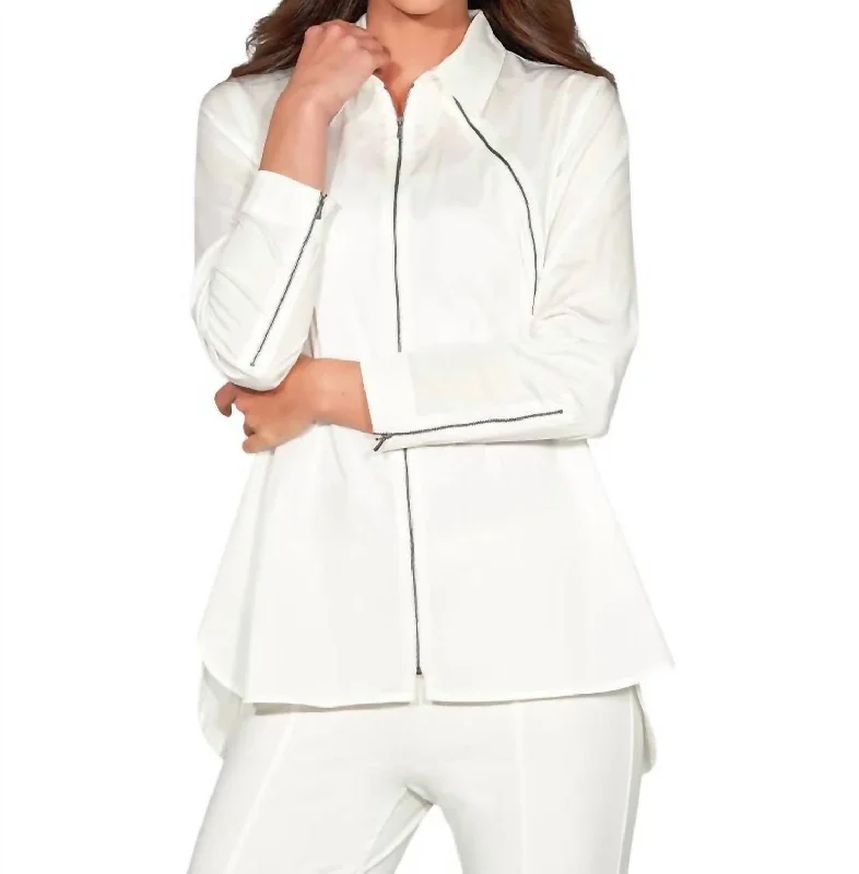 Redefining Women's Fashion Downtown Shirt In Soft White