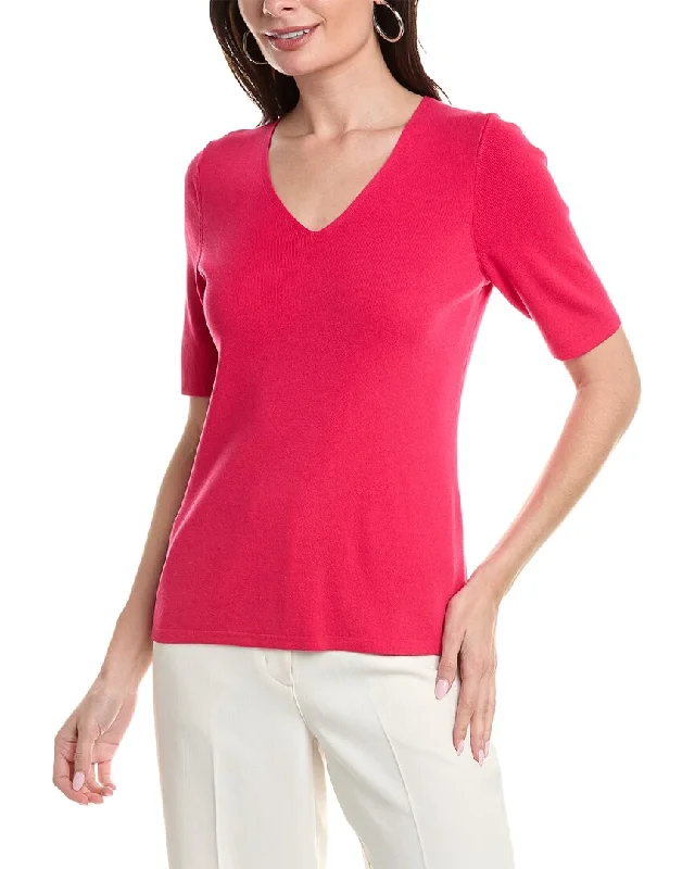 Evening Elegance Anne Klein Half Sleeve V-Neck Top