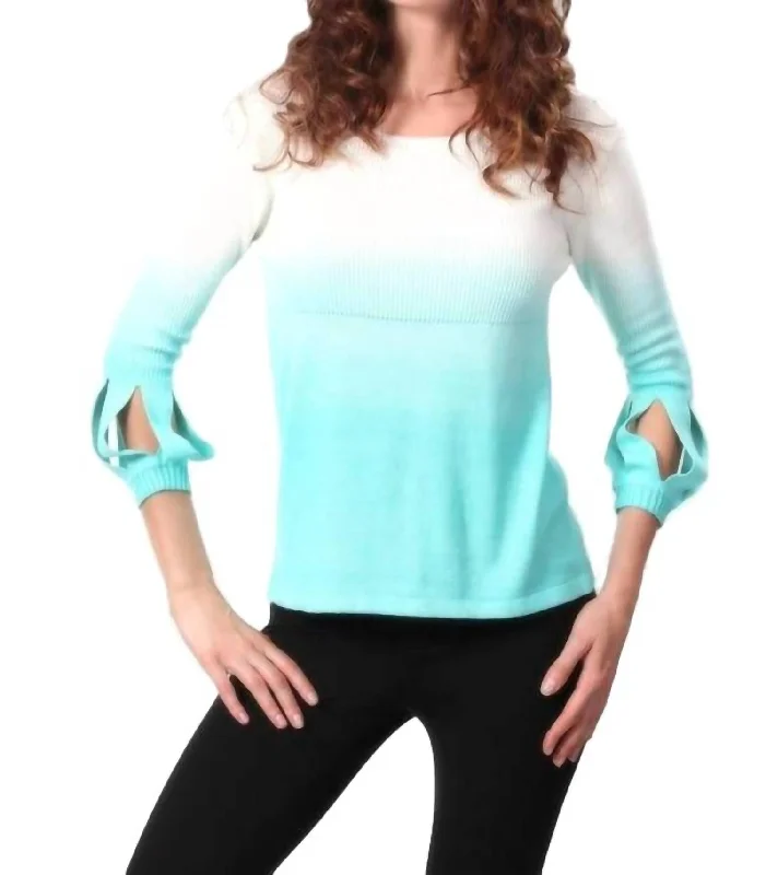 The Latest Fashion Trends Ombre Cutout Empire Top In Aqua