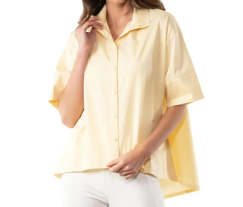 Trend Forward Women's Wear Easy Breezy Shirt In Sunshine