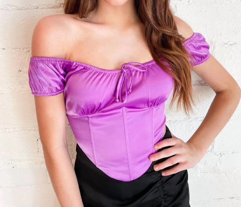 Weekend Sale Garden Top In Violet