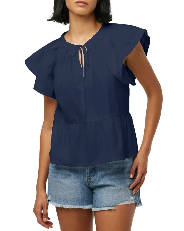 Latest Fashion JOE’S Jeans Poplin Flutter Sleeve Top