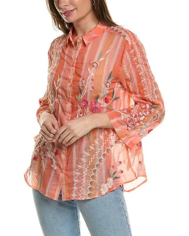 Trend Alert Cherri Kimono Sleeve Shirt In Multi