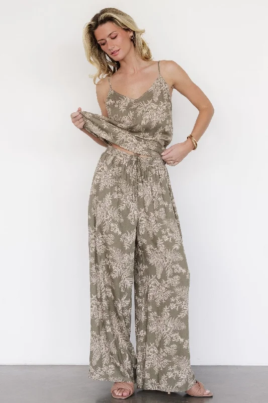 Clothes For Woman Kania Matching Set | Olive Print