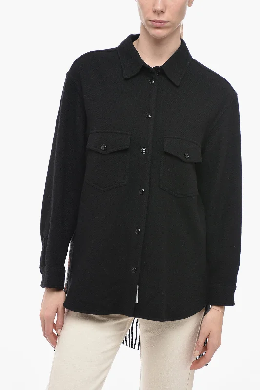 Day To Night Styles Woolrich Wool ALASKAN Shirt with Fringe