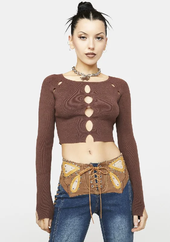 Online Boutiques Clothing Fate's On Our Side Cut-Out Top