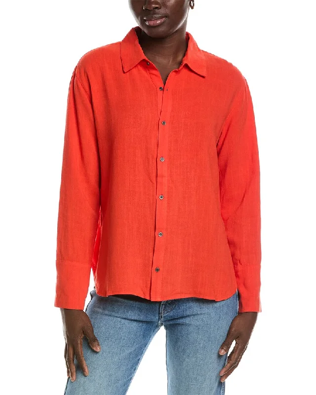 Stylish Everyday Clothing Chaser Helena Linen-Blend Button-Down Shirt