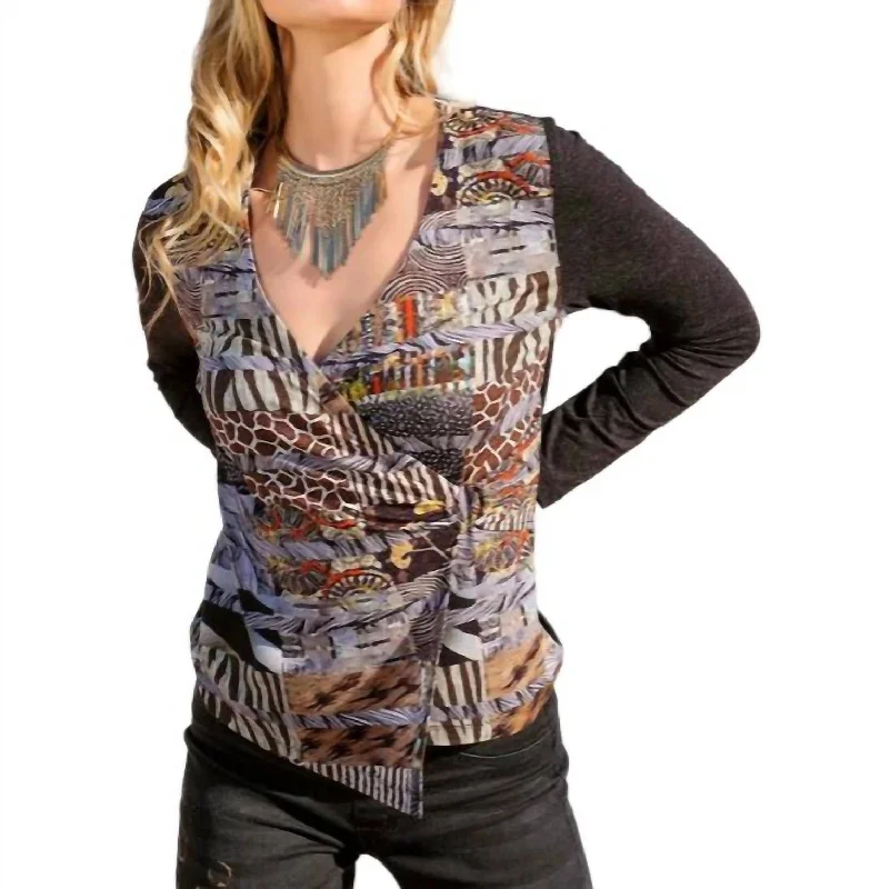 Pastel Styles Simply Art Joy Burlington Top In Multi Color