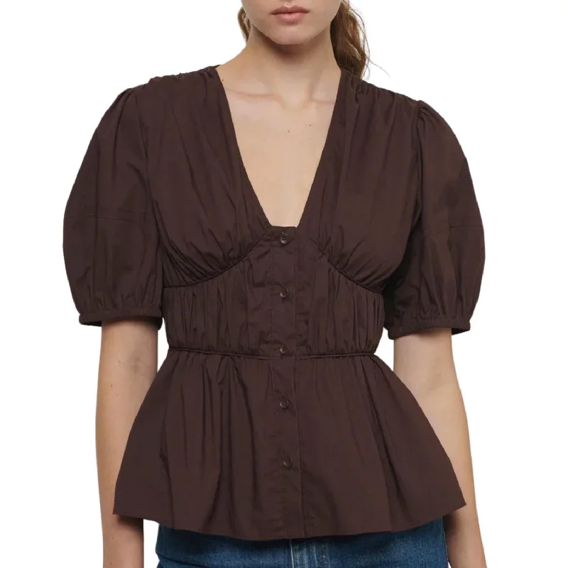 Additional Time-Limited Offers Maureen Top In Chocolate