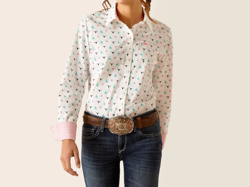 Everyday Women's Fashion Trends Kirby Stretch Shirt In Steer Garden