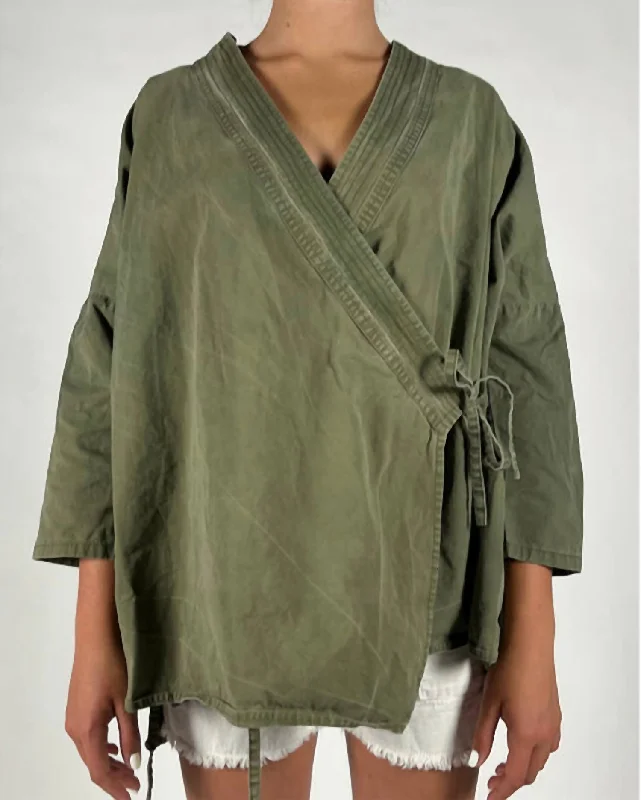 Timeless Elegance Gi Kimono In Od Green