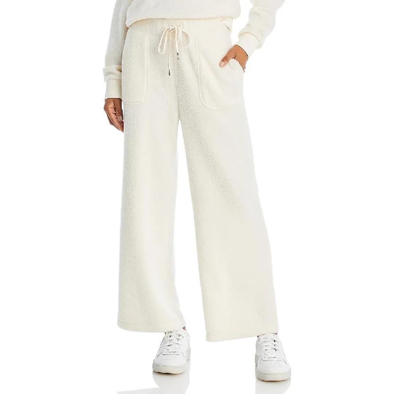 Unleash Your Fashion Womens Fuzzy Flare Sweatpants