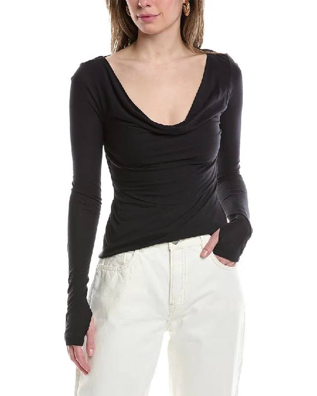 Imeless Style Helmut Lang Scala Cowl Top