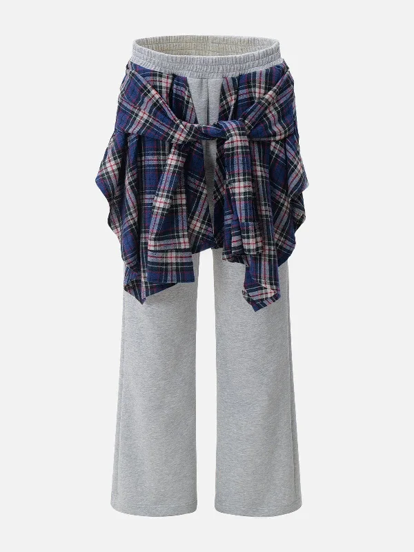 Clothing Sales Aelfric Eden Plaid Layered Sweatpants