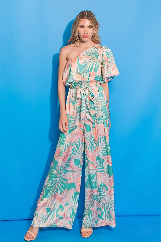 Best Sellers FLOWERING FOREVER SATIN JUMPSUIT