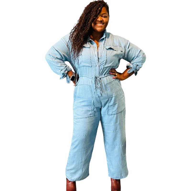 Chic & Cozy Collection Women's Plus Size Denim Jumpsuit