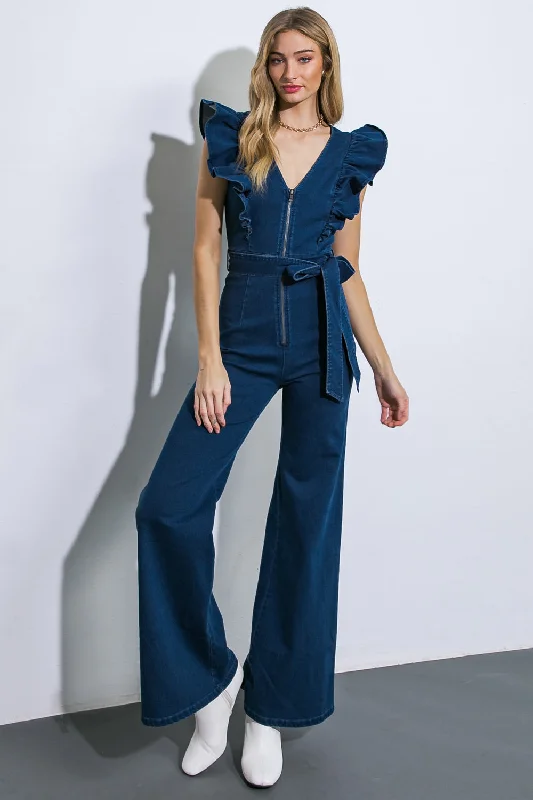 Exclusive Online Sale RUNNING ON LOVE DENIM JUMPSUIT