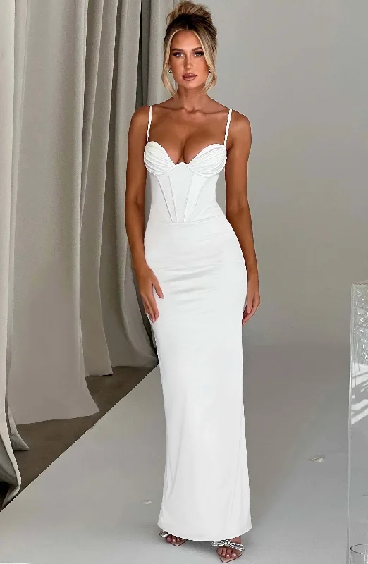 Elegant Women's Fashion Onika Maxi Dress - Ivory