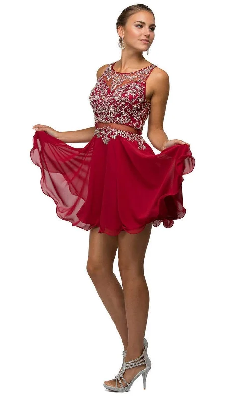 Trend Alert Dancing Queen - 9550 Mock Two-Piece A-Line Short Homecoming Dress