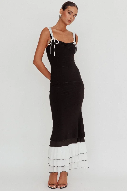 Hot Brand Discounts Daydreamers Ruffle Maxi Dress Black