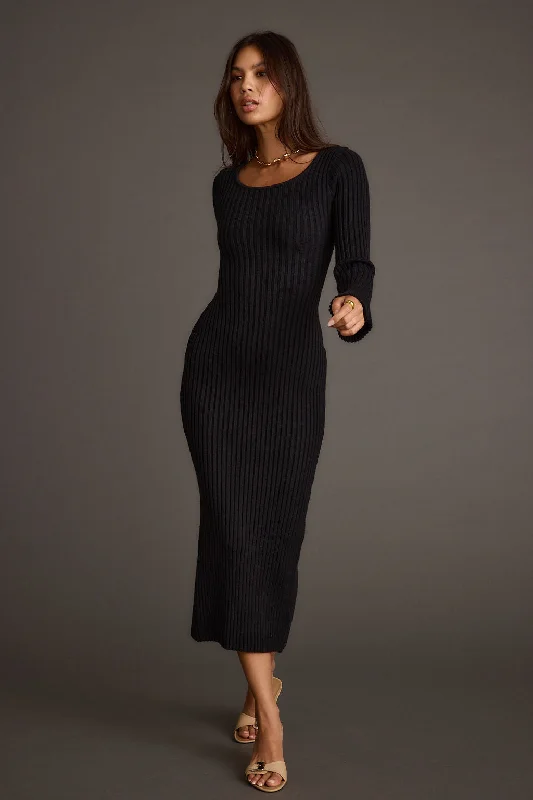 Clearance Sale Online Gwyneth Black Sweater Midi Dress