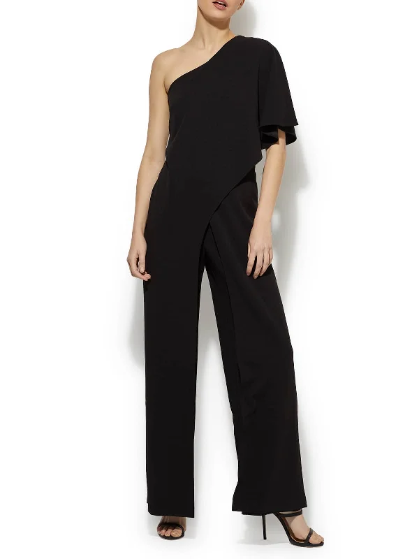 Affordable Fashion for Women Harper Black One Shoulder Jumpsuit