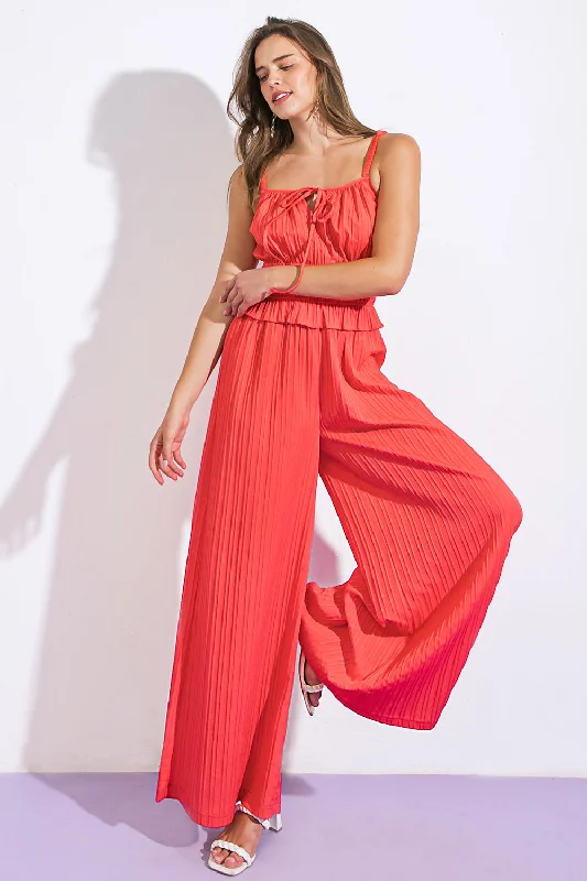 Graceful Fashion WITHIN MY HEART WOVEN JUMPSUIT