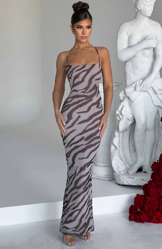 Casual Fashion for Women Nessa Maxi Dress - Zebra Print