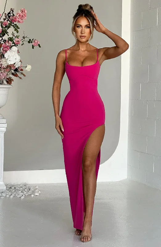 Luxe Women's Fashion Tiarne Maxi Dress - Hot Pink