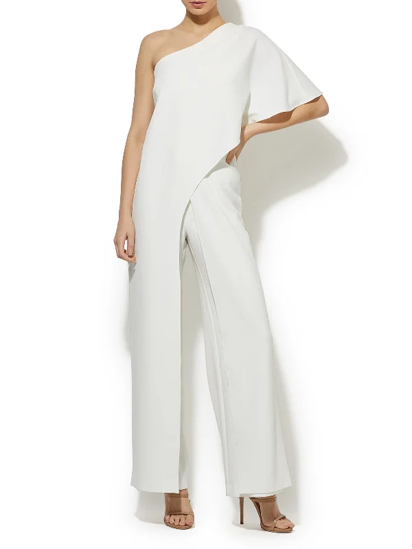 Chic Women's Clothing for Date Nights Harper Ivory One Shoulder Jumpsuit