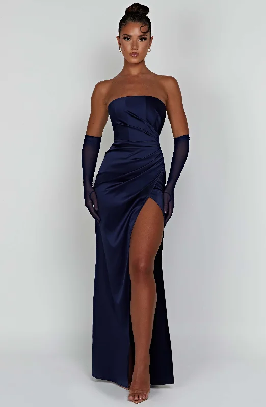 Fashion Frontiers Safiya Maxi Dress - Navy