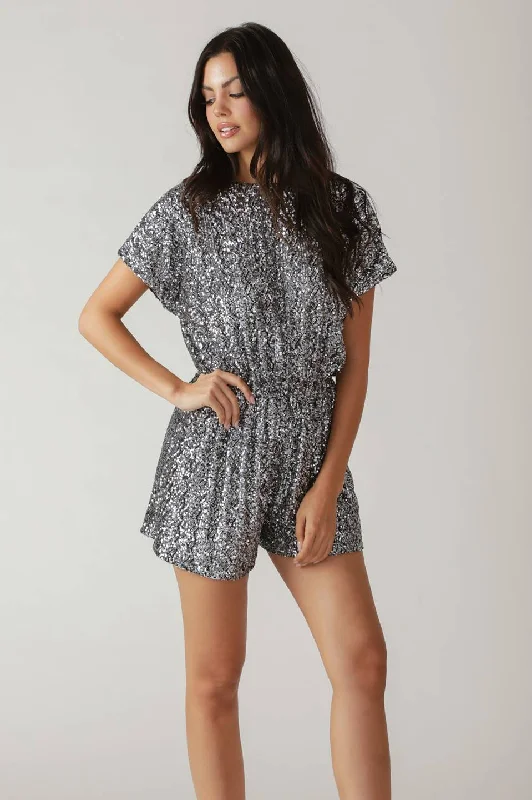 Comfy Women's Outfits for Daily Wear TIME FLIES SEQUIN ROMPER