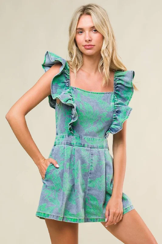 Chic And Trendy INCREDIBLE LOVE DENIM ROMPER