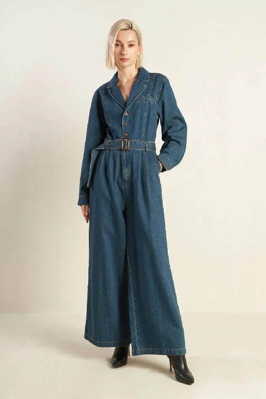 Women's Fashion Clothing IN THE DETAILS DENIM JUMPSUIT