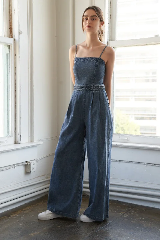 Sale For Women STOLEN GLANCES DENIM JUMPSUIT