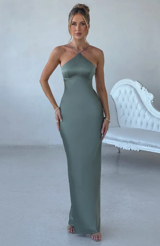 Colorful Clothing Sinead Maxi Dress - Sage