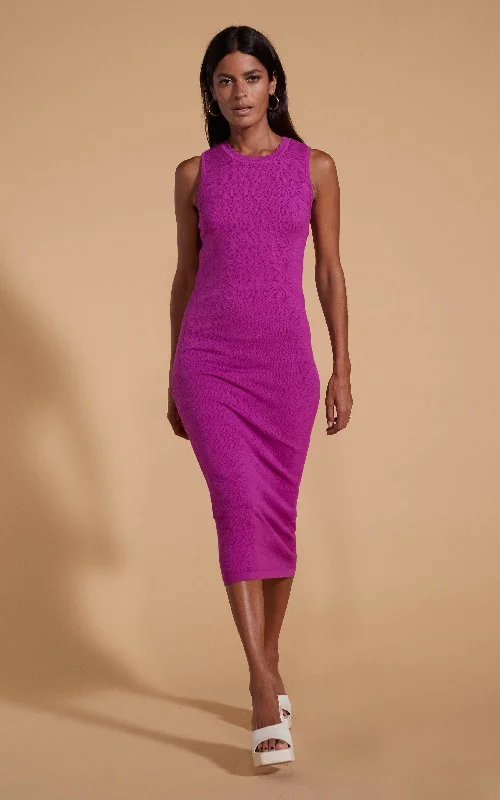 Unbeatable Prices Cleo Pointelle Midi Dress in Purple