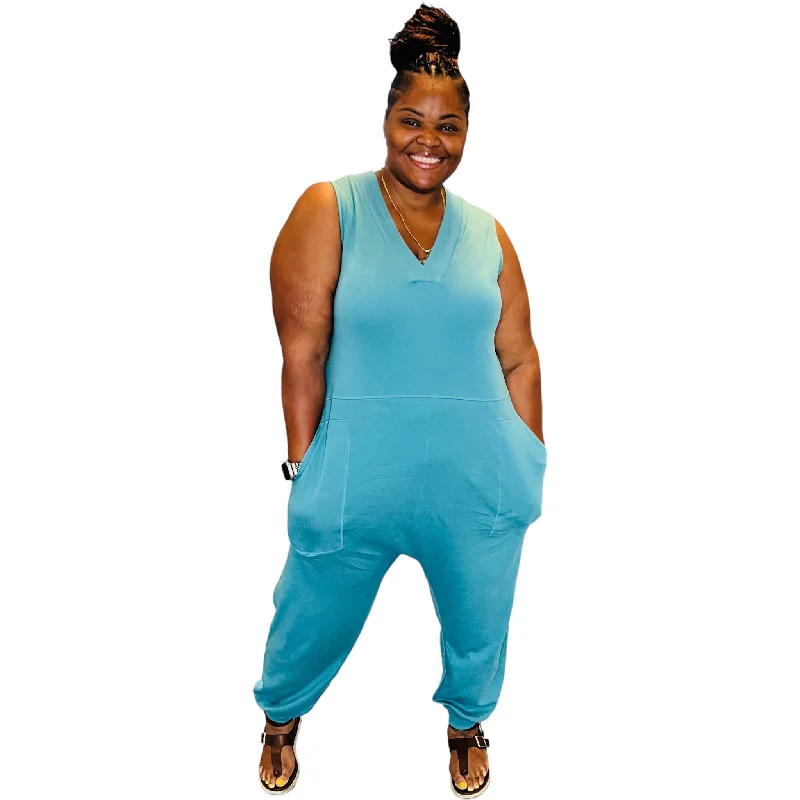 Evening Looks Women’s Plus Size Baggy Jumpsuit