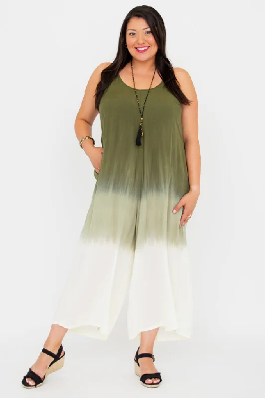 Forward Trendsetter Ender Jumpsuit, Green Dip-Dye