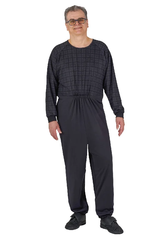 Comfortable Casual Wear Anti-Strip Jumpsuit - Henry | Black Check