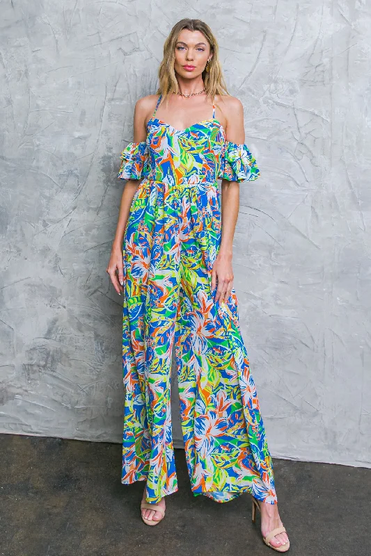 Seasonal Picks UNSEEN BEAUTY FLORAL WOVEN JUMPSUIT