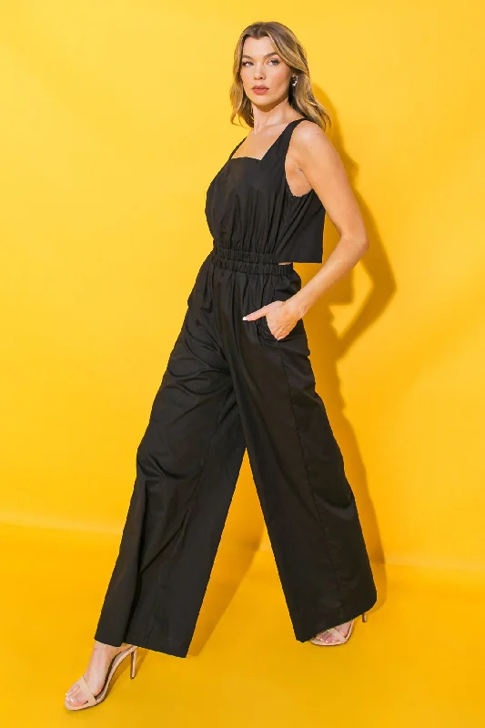 Comfortable Women's Outfits LIFE WITH YOU POPLIN JUMPSUIT